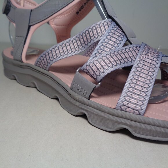 JSport by Jambu Size 8 M KAIA Grey / Pink Geometric Sandals New Women's Shoes - Picture 4 of 16